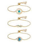 Infinity, Heart & Eye Bracelet Set