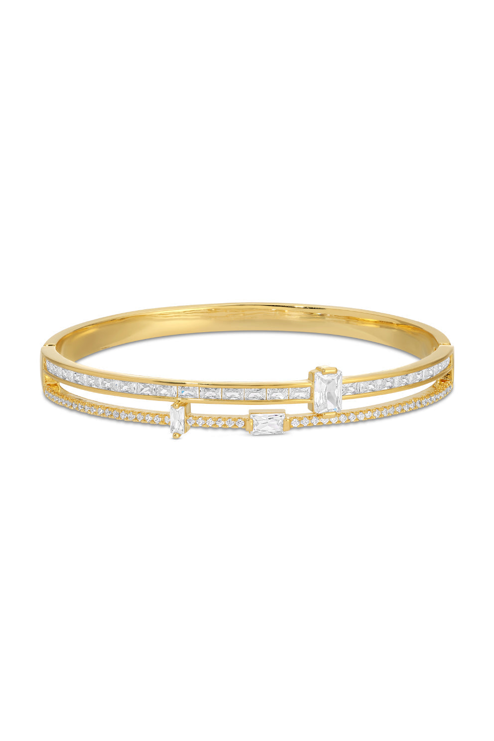 Maya Golden CZ Cuff Bracelet