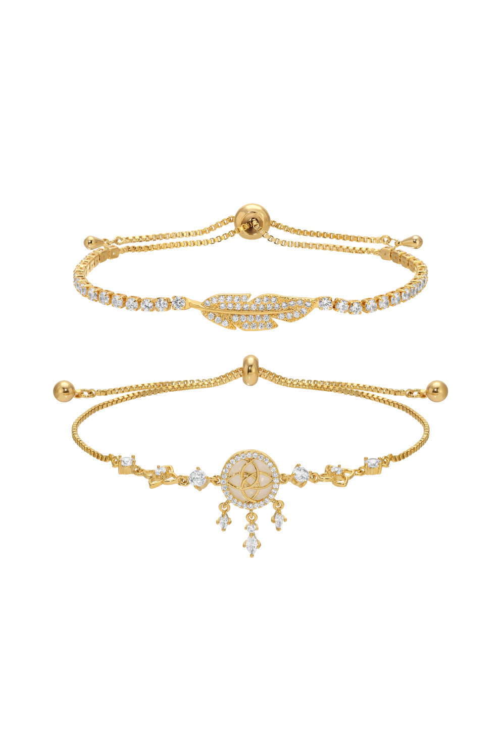 Adi 2-Piece CZ Bolo Bracelet Set