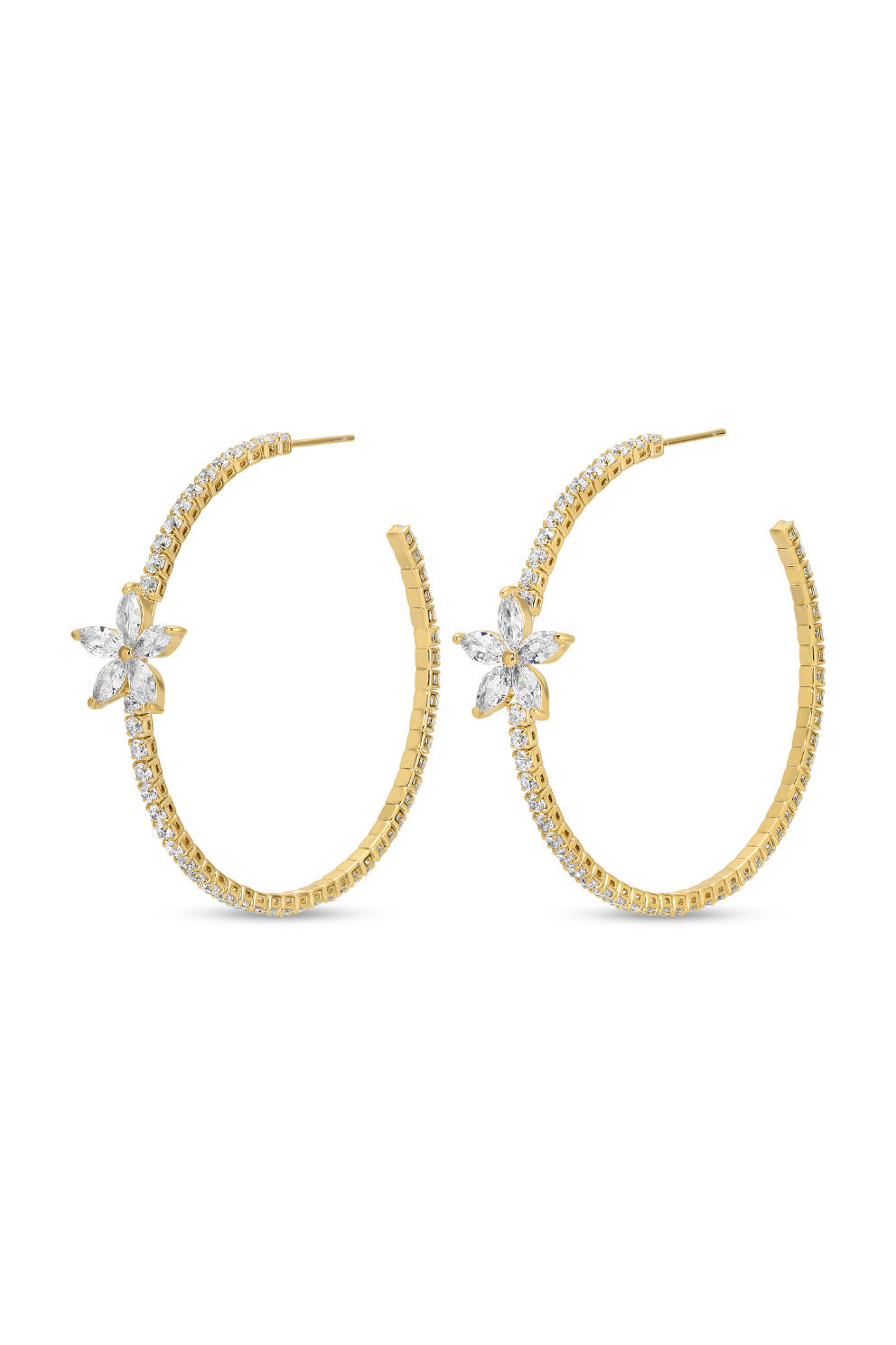 Cheri CZ Butterfly Hoop Earrings