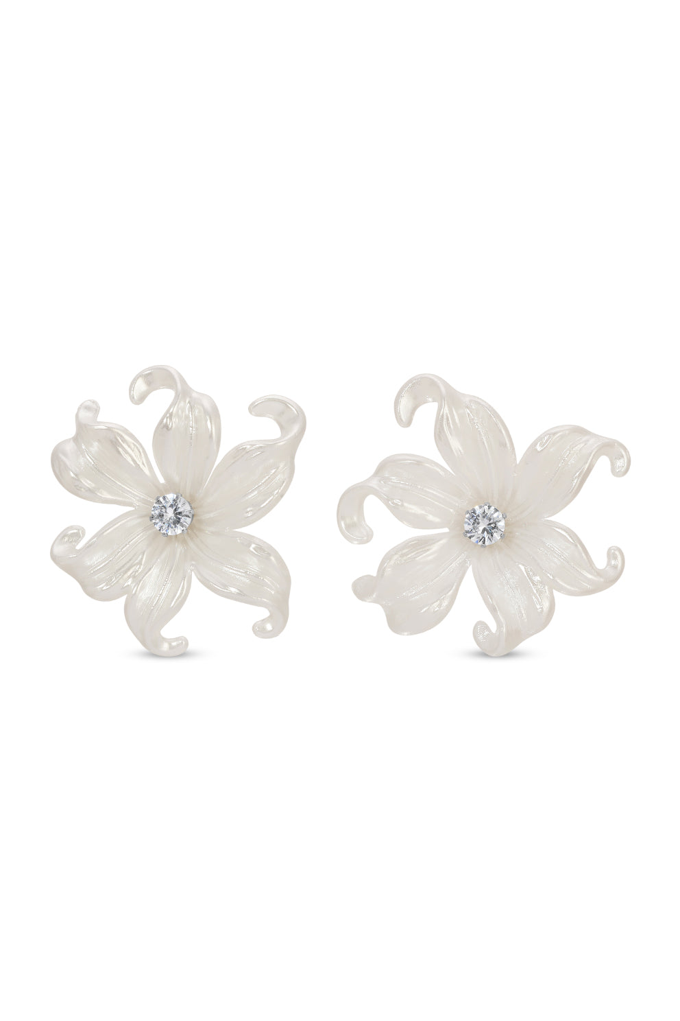 Dotty Pearlescent Flower Earrings