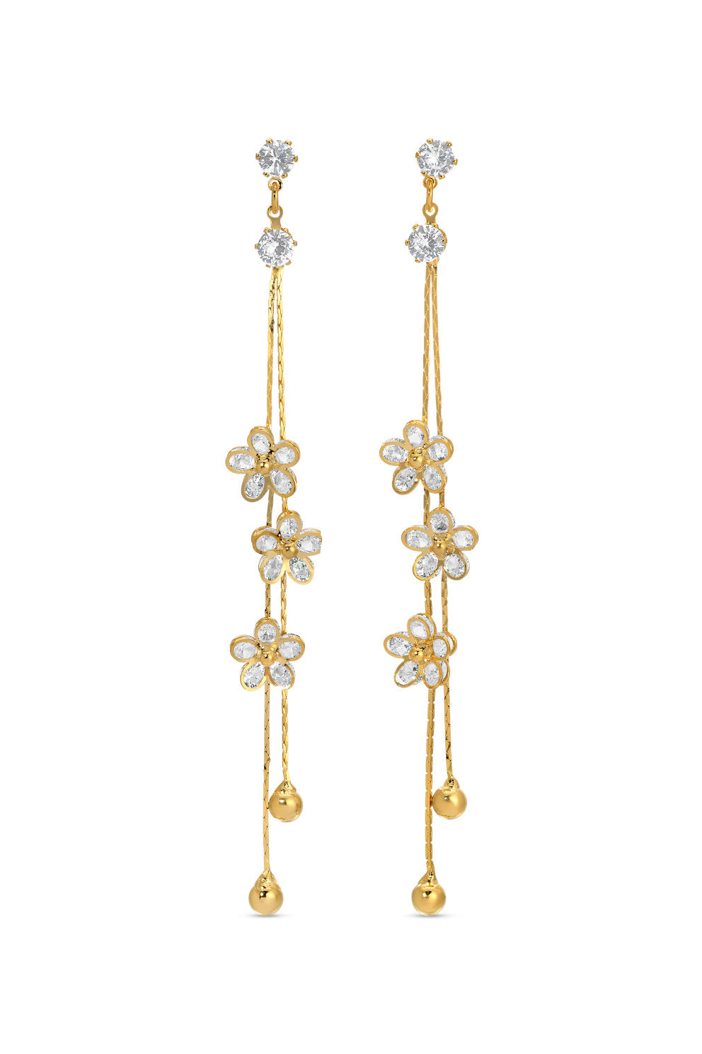 Margot Petite Flower Dangle Earrings