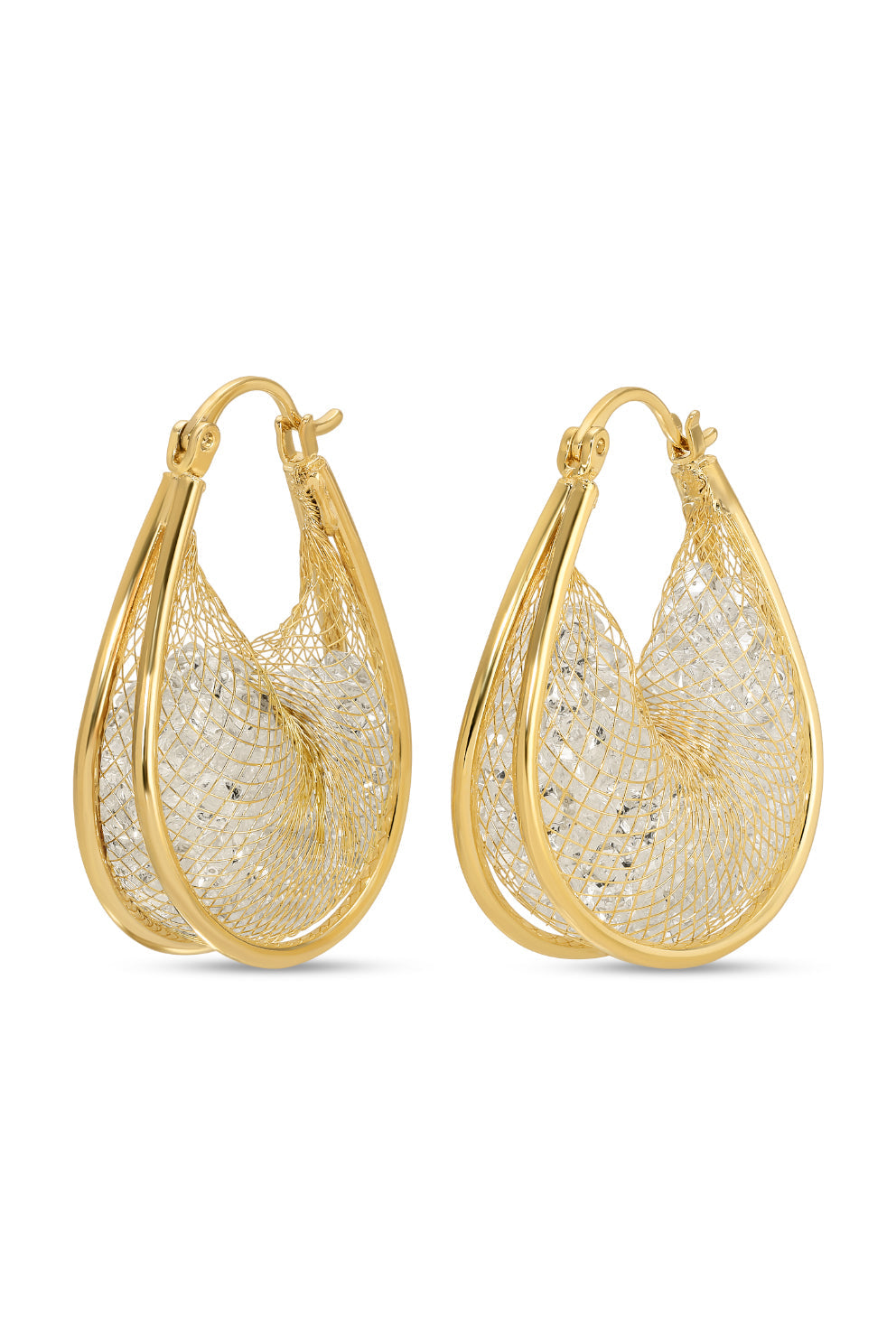Aiysha Golden CZ Drop Earrings