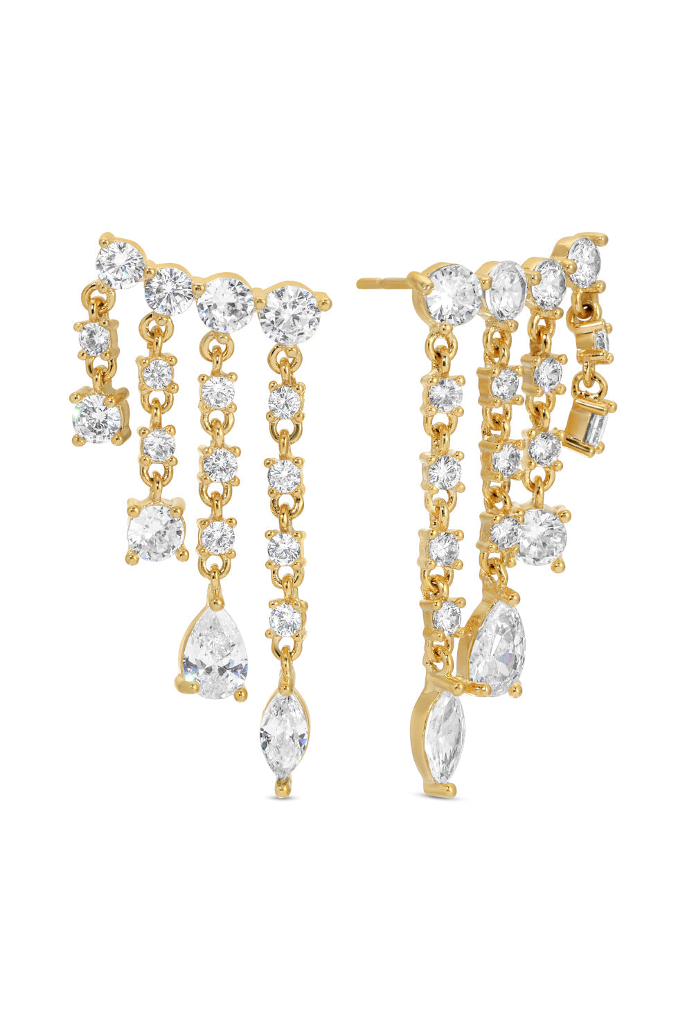 Mariana Petite CZ Fringe Drop Earrings