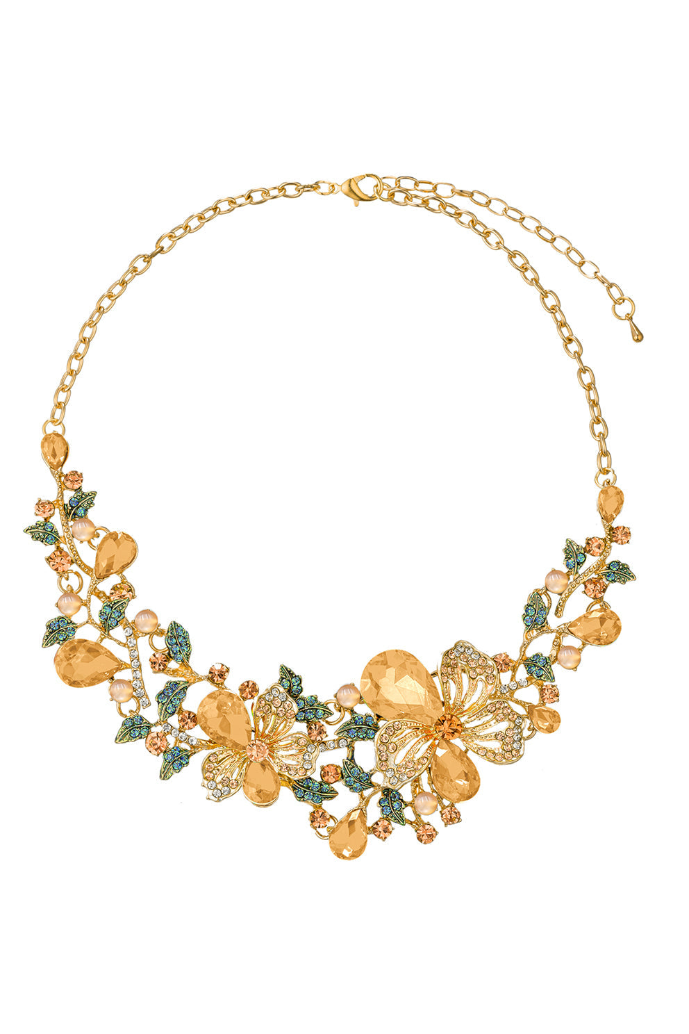 Lillian CZ Flower Statement Necklace