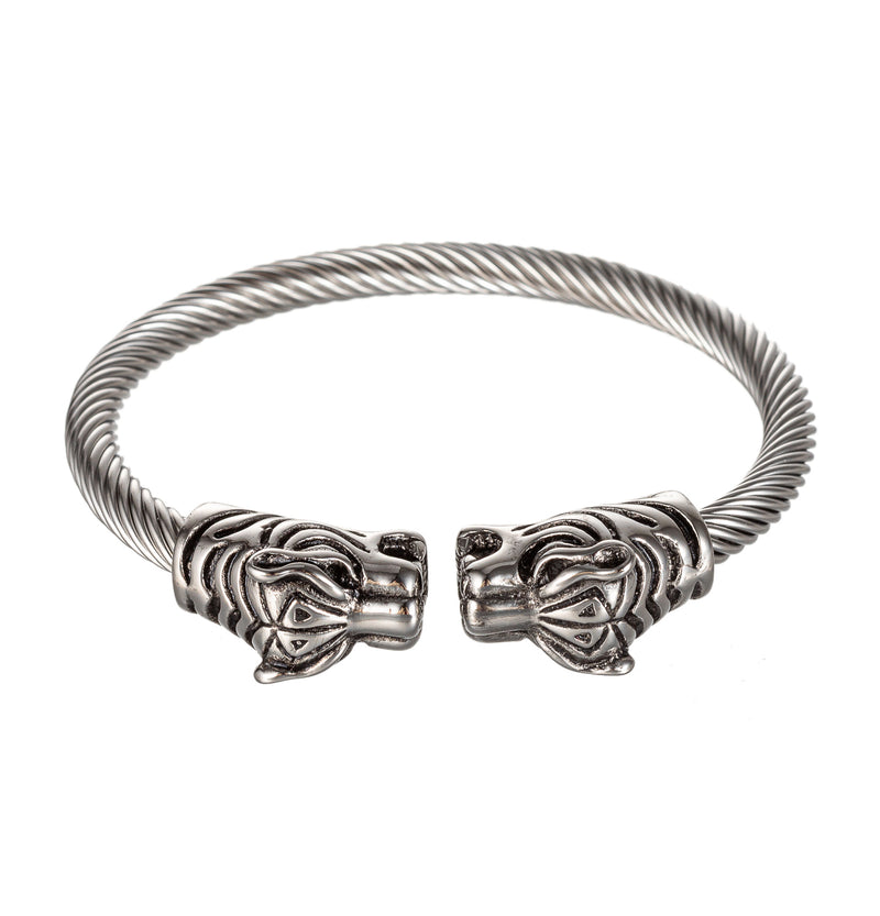 Double Leopard Wire Cuff bracelet