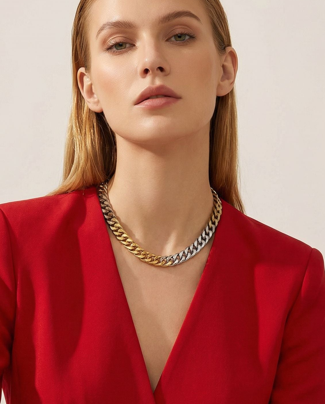 小物 nina Luxe Nina 18K Gold Plated Titanium Necklace – Eye Candy Los Angeles