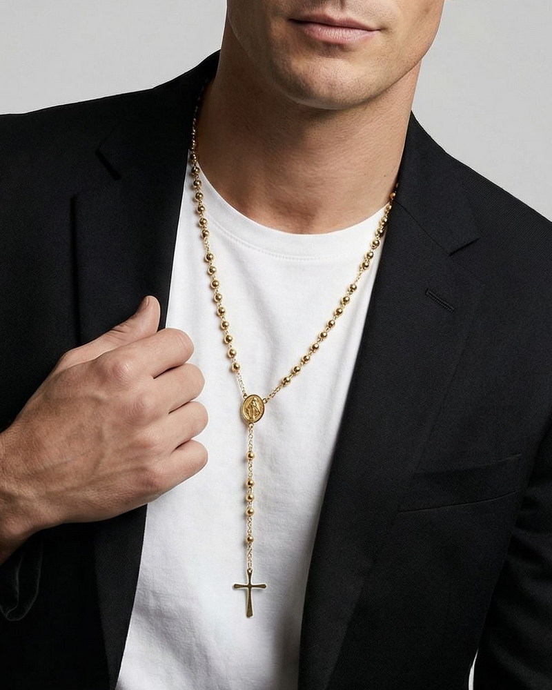 Chris Rosary Cross Necklace – Eye Candy Los Angeles