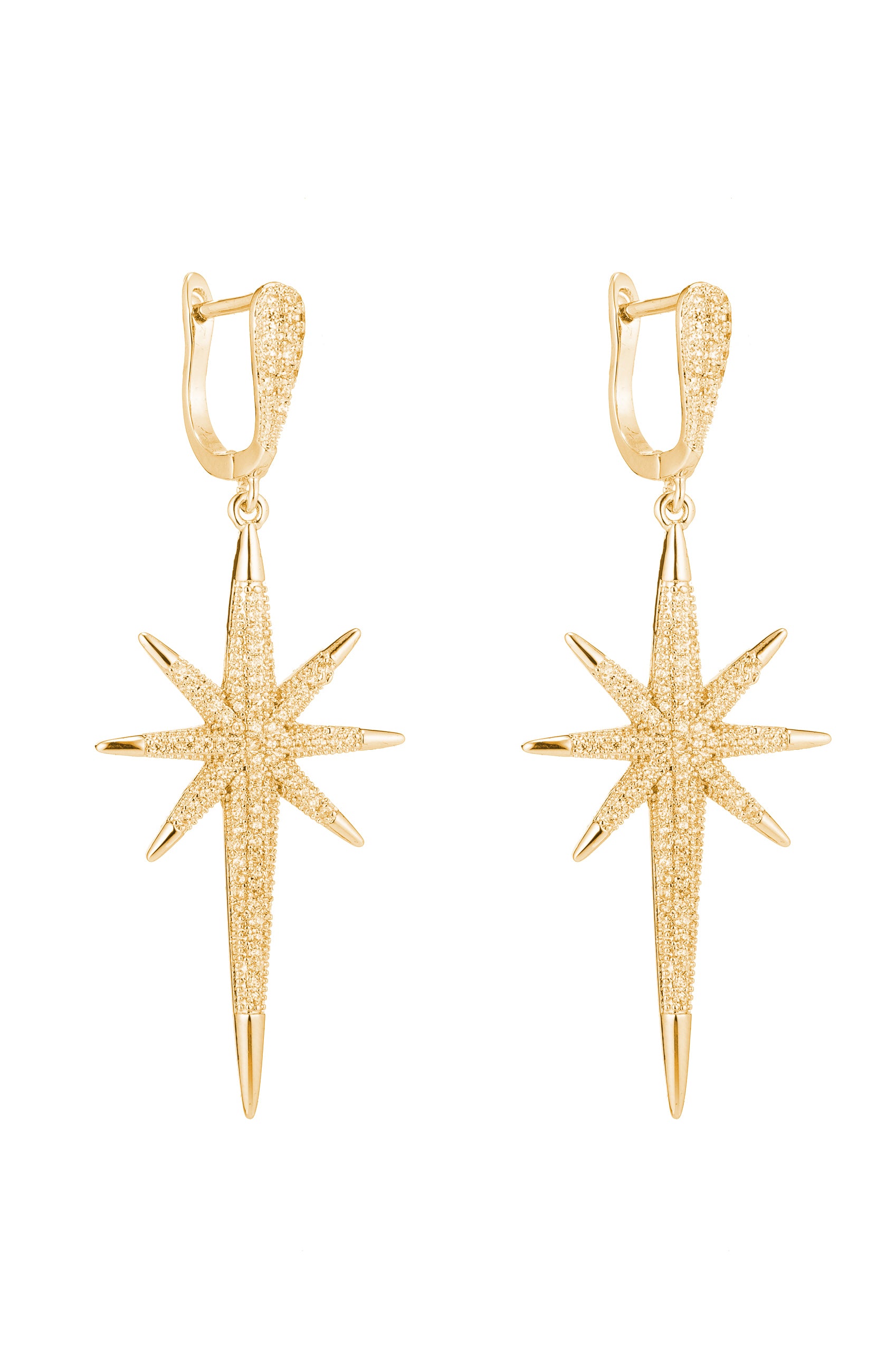 North Star drop earrings.