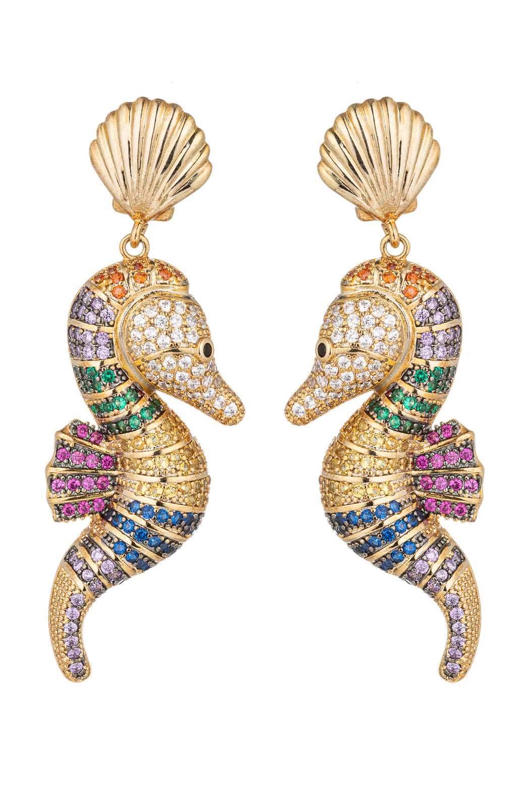 Sea Horse CZ Drop Earrings – Eye Candy Los Angeles