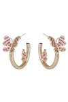 Mia Butterfly CZ Loop Earrings