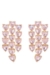 Ginevra Pastel Pink CZ Drop Earrings