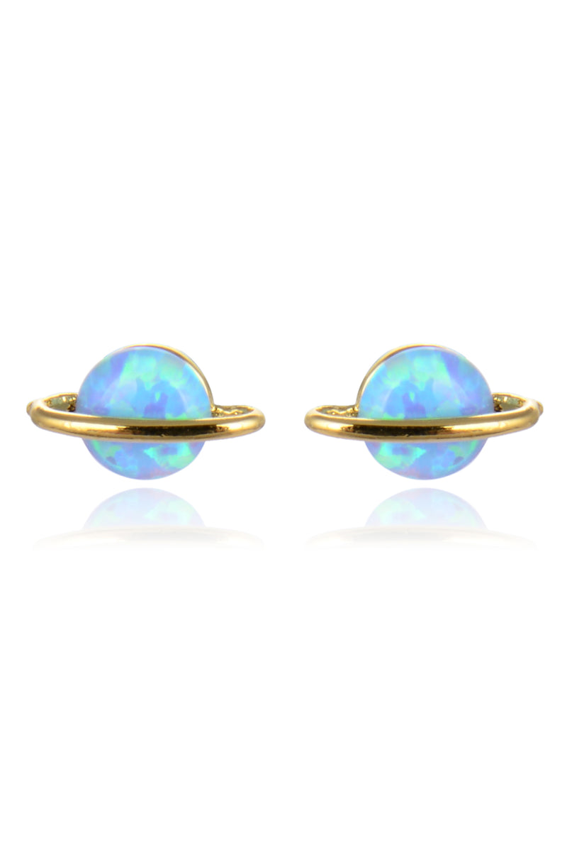 Opal Saturn Earrings