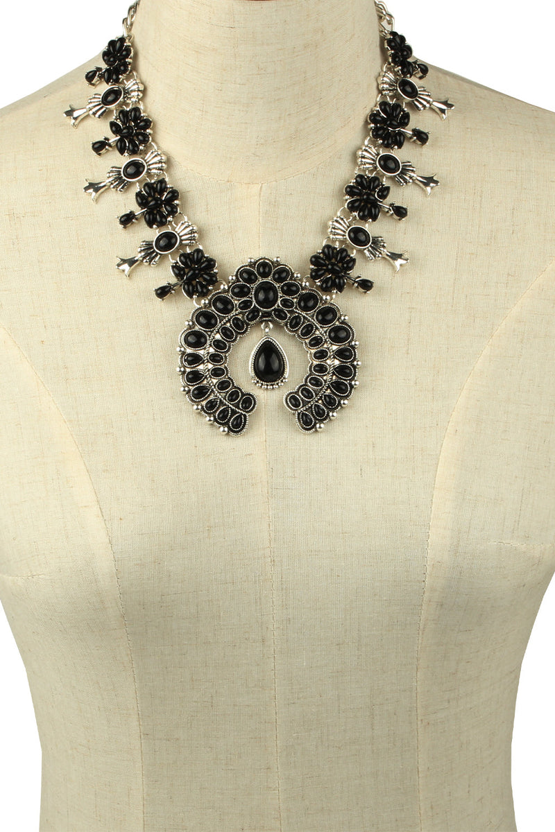 Black Blossom Necklace