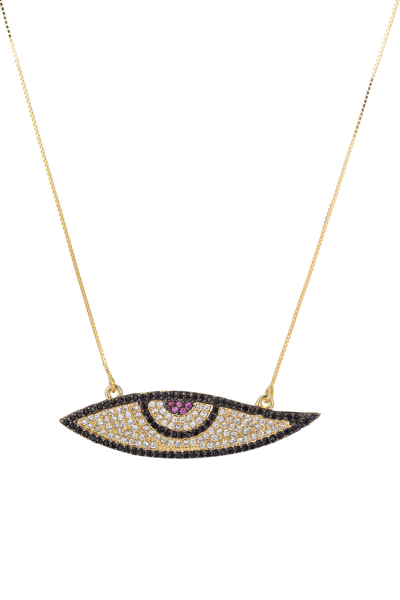 18K Evil Eye Pendant Necklace