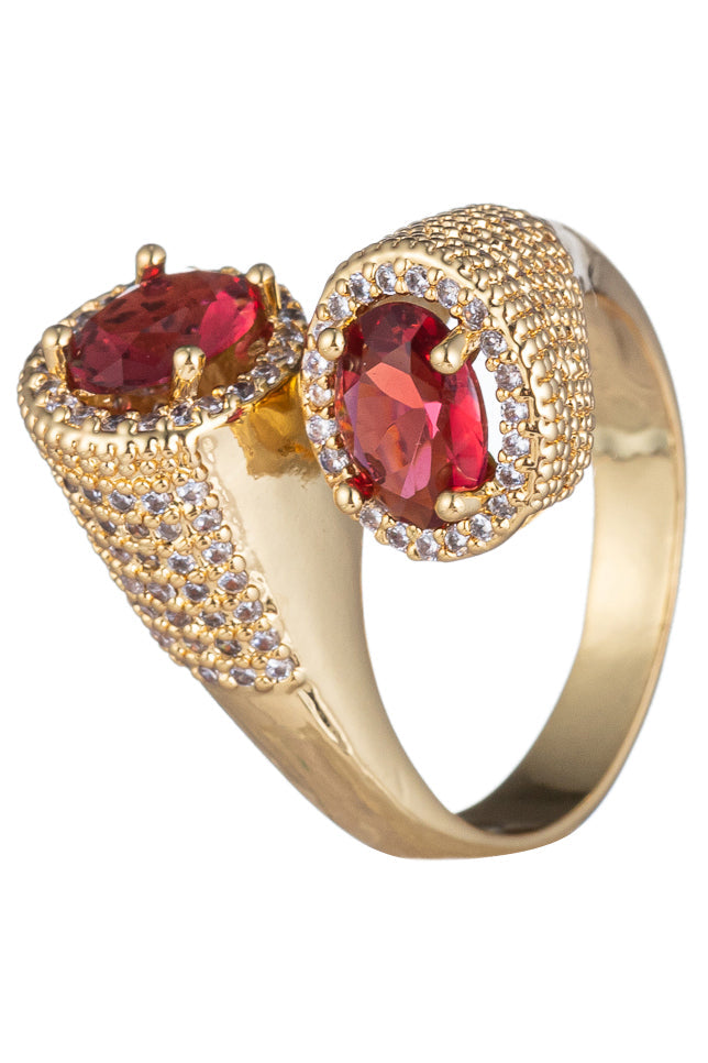 Niki Red CZ Ring
