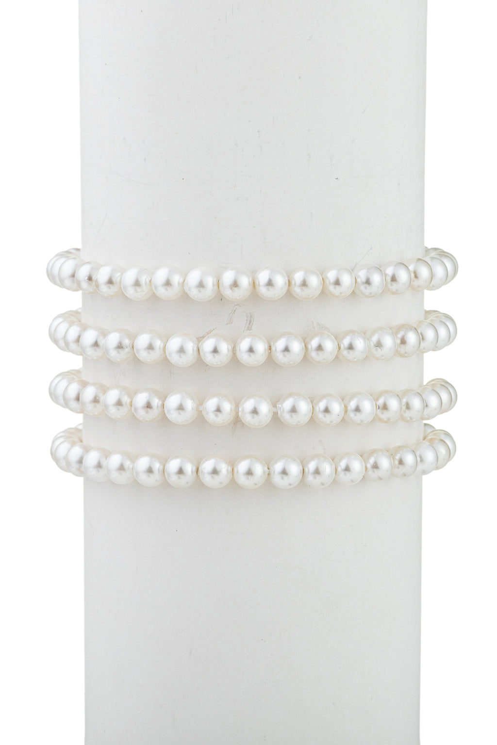 4 piece shell pearl bracelet set.