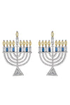 Light the Menorah Cubic Zirconia Drop Earring: Hanukkah's Sparkle on Display.