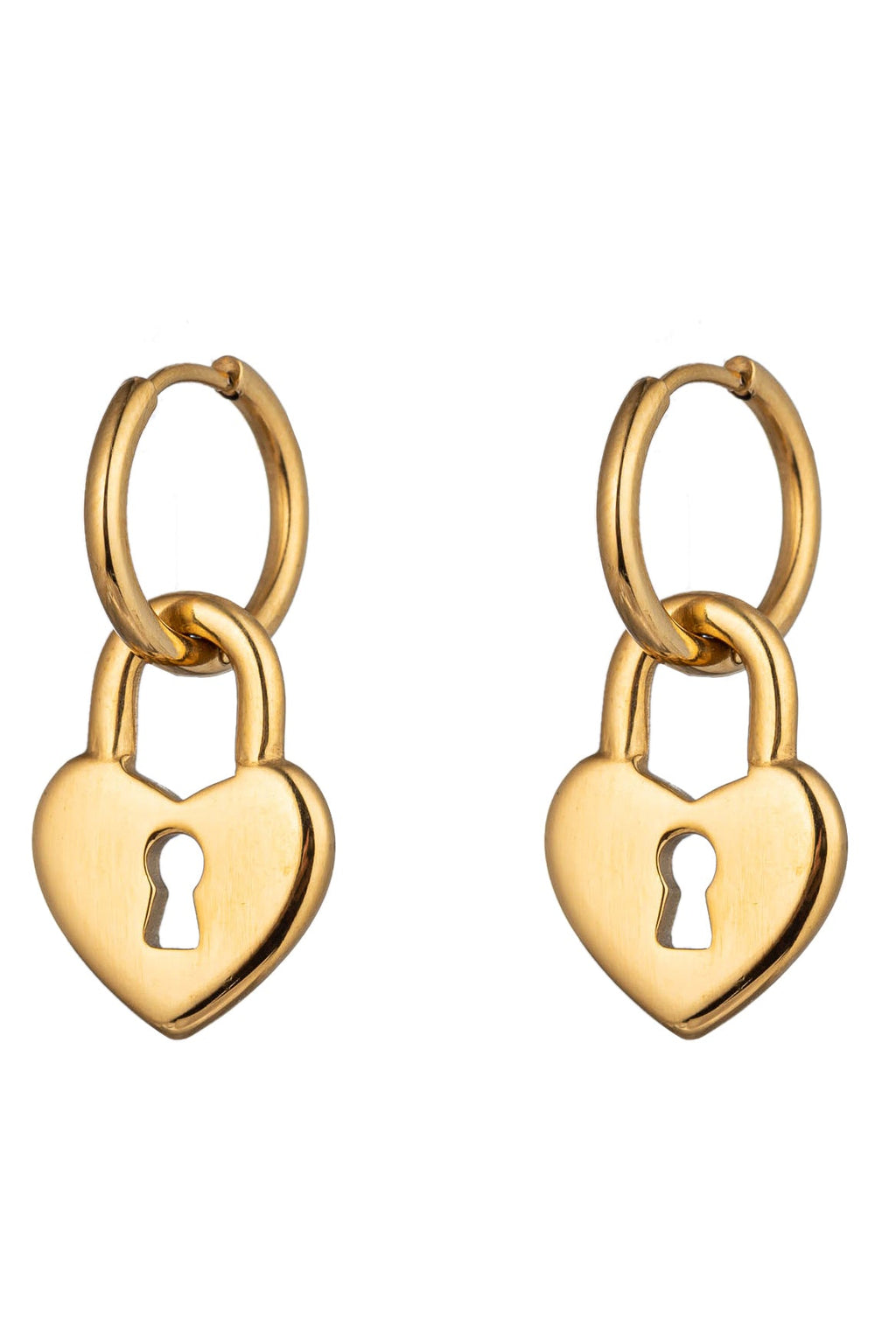 Louise Golden Lock Huggie Earring: A Glamorous Key to Your Style.