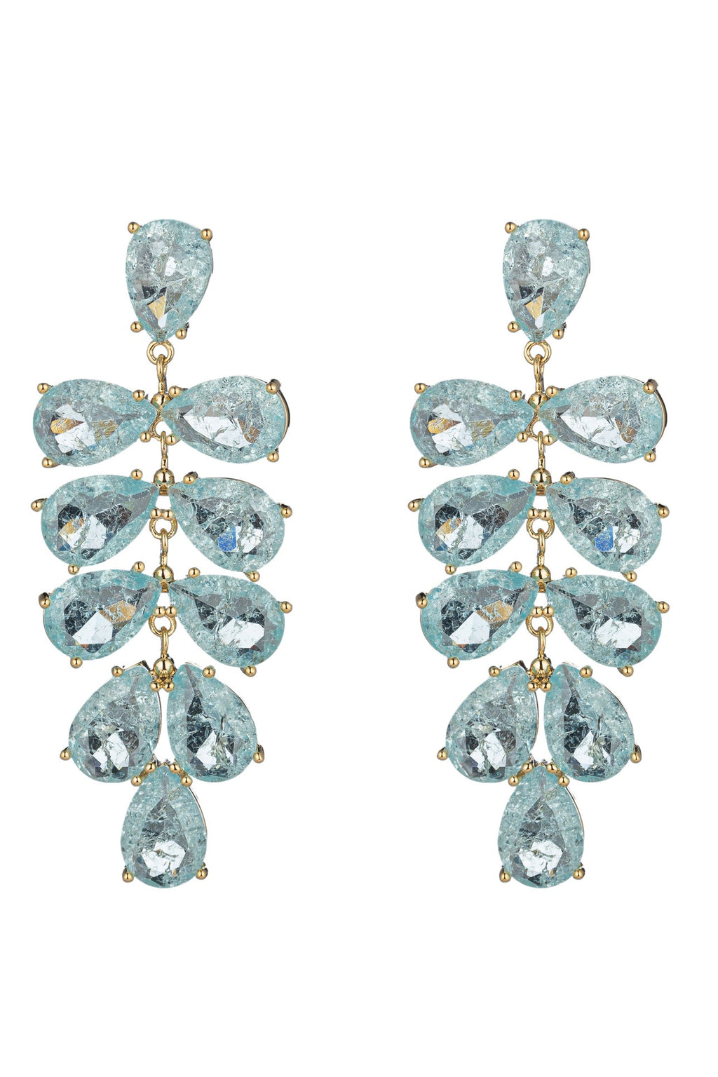 Ambre Green Cubic Zirconia Statement Earrings: Elevate Your Style with Vibrant Elegance.
