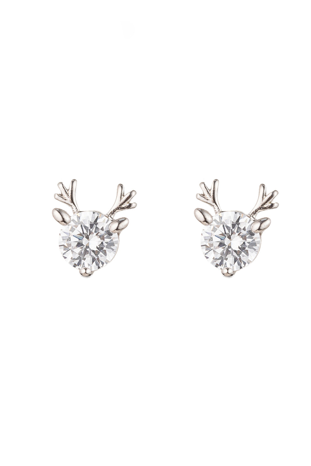 Reindeer Cubic Zirconia Stud Earrings