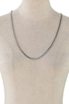 5 MM silver titanium cuban link strand necklace.