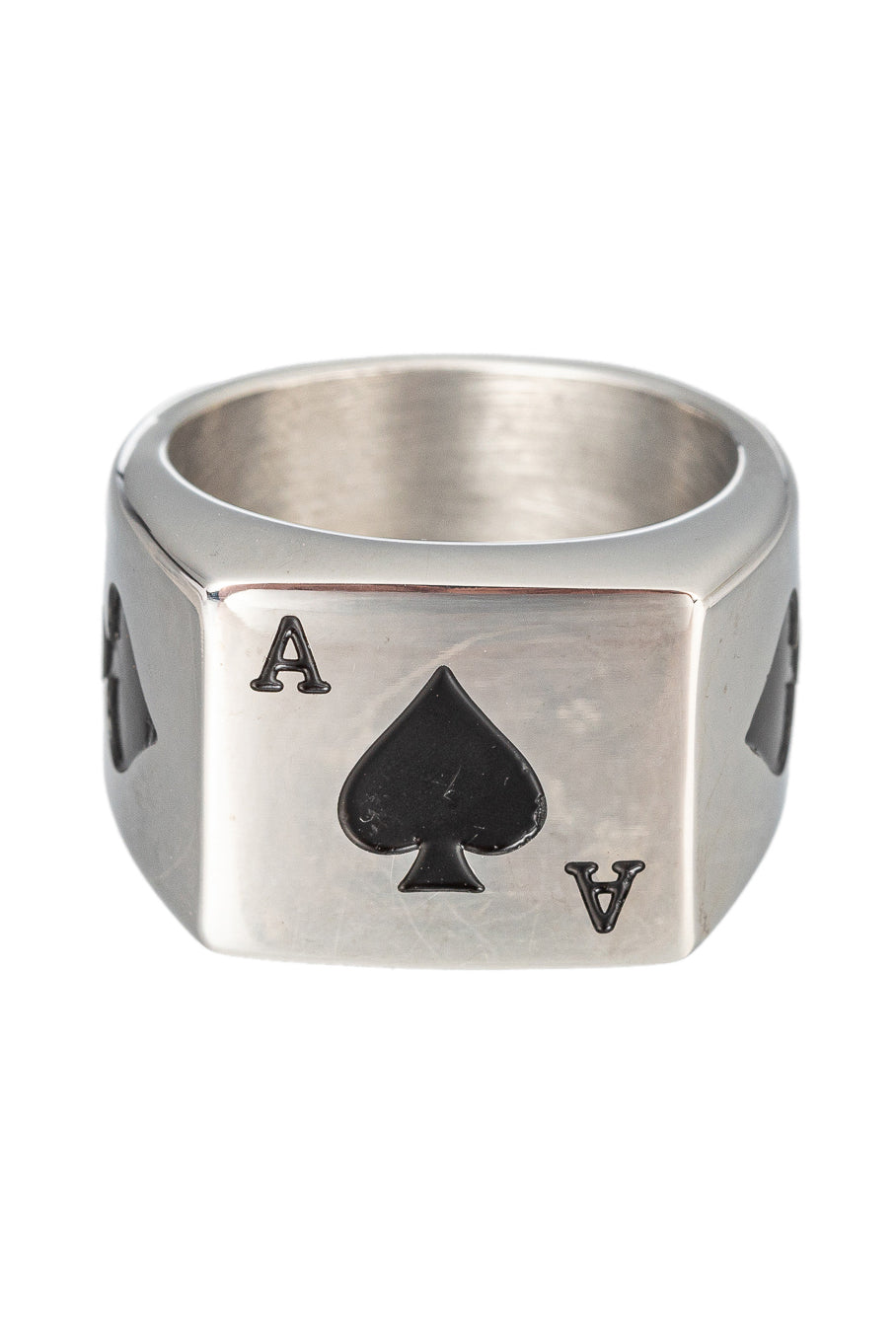 Men's Silver Titanium Ace of Spades Ring – Eye Candy Los Angeles