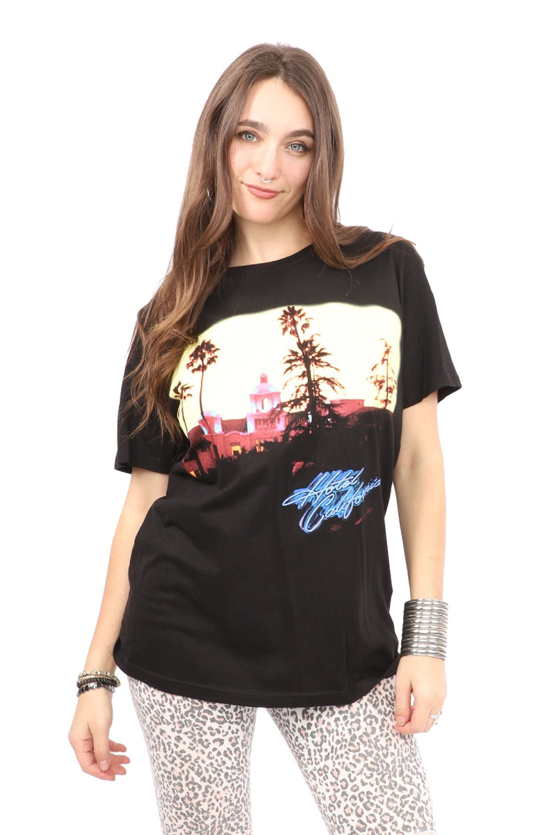 Eagles 'Hotel California' T-Shirt Nera Taglia XL | Maglietta Uomo/Donna Manica Corta Con Stampa Album
