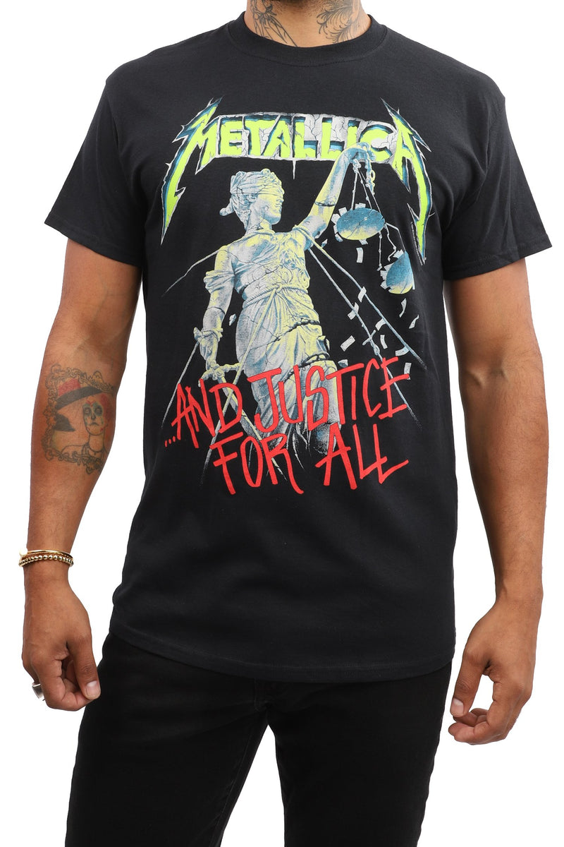 Tips Plateau Kor Metallica T-Shirt - And Justice For All - Black – Eyecandy Los Angeles