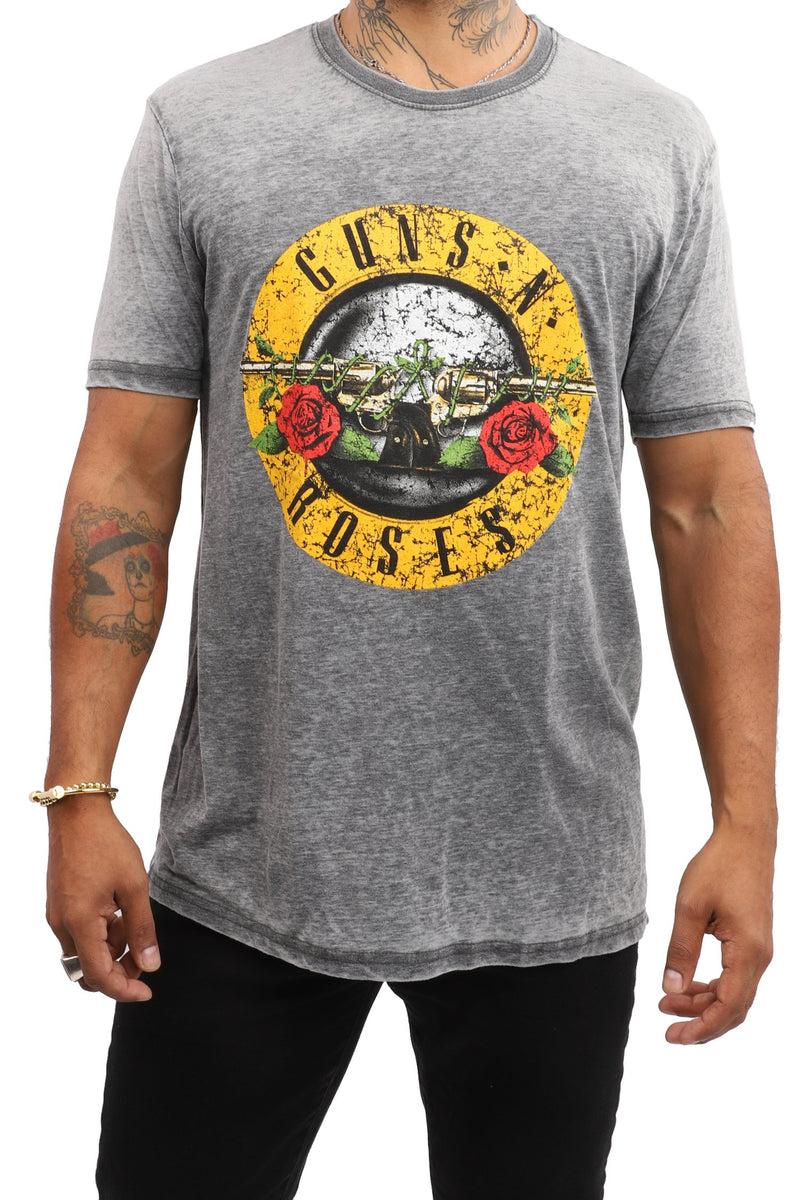 Guns 'N' Roses T-Shirt Logo Grey – Eye Candy Los Angeles