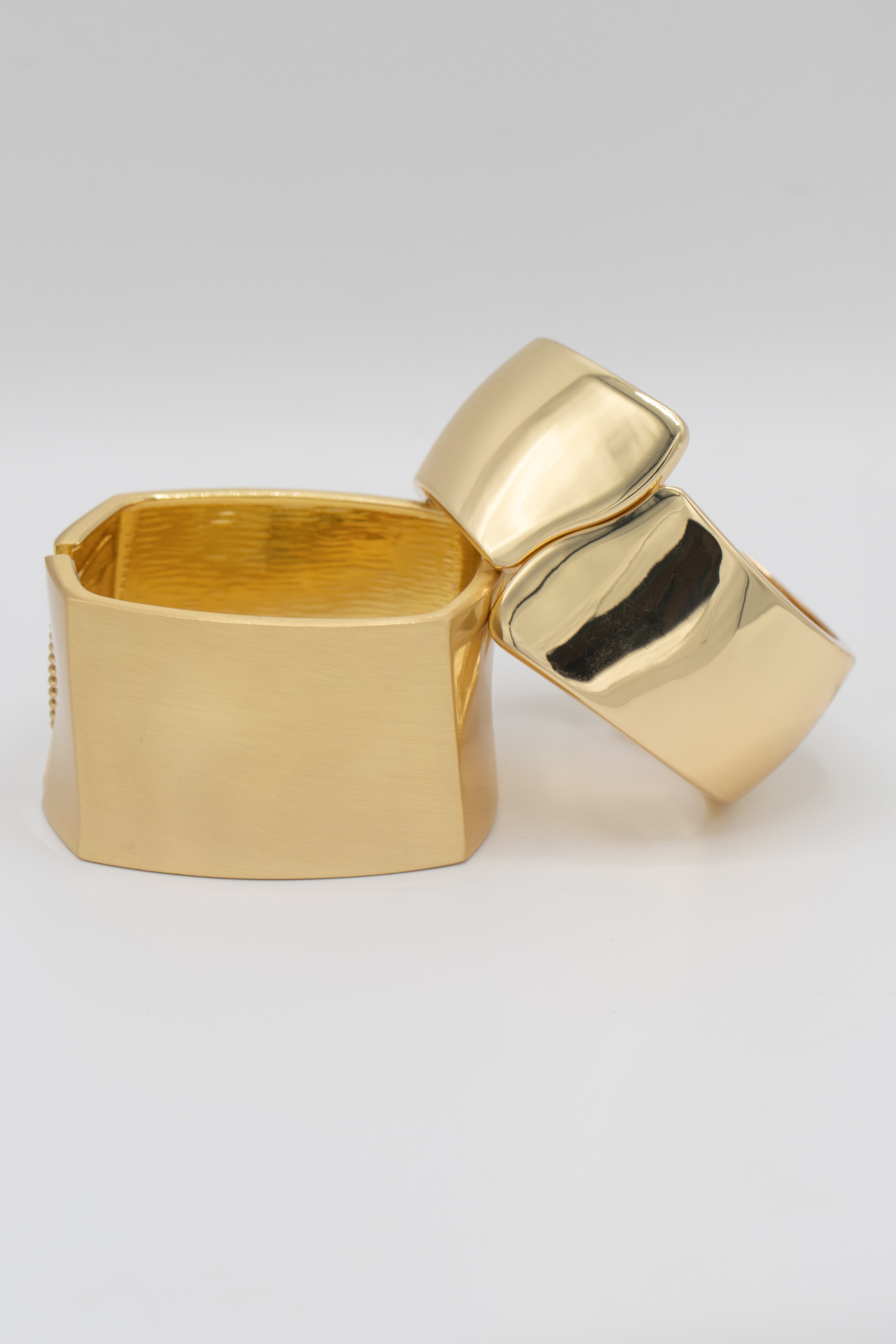 Polished Edge Bangle Set