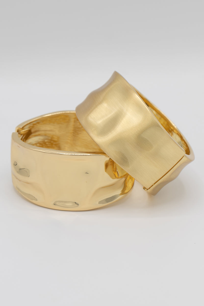 Dual Finish Bangle Set