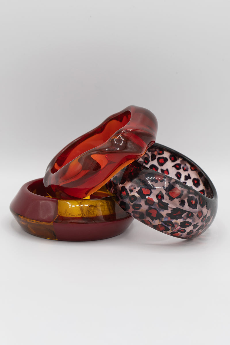 Feline Flame Bangle Set