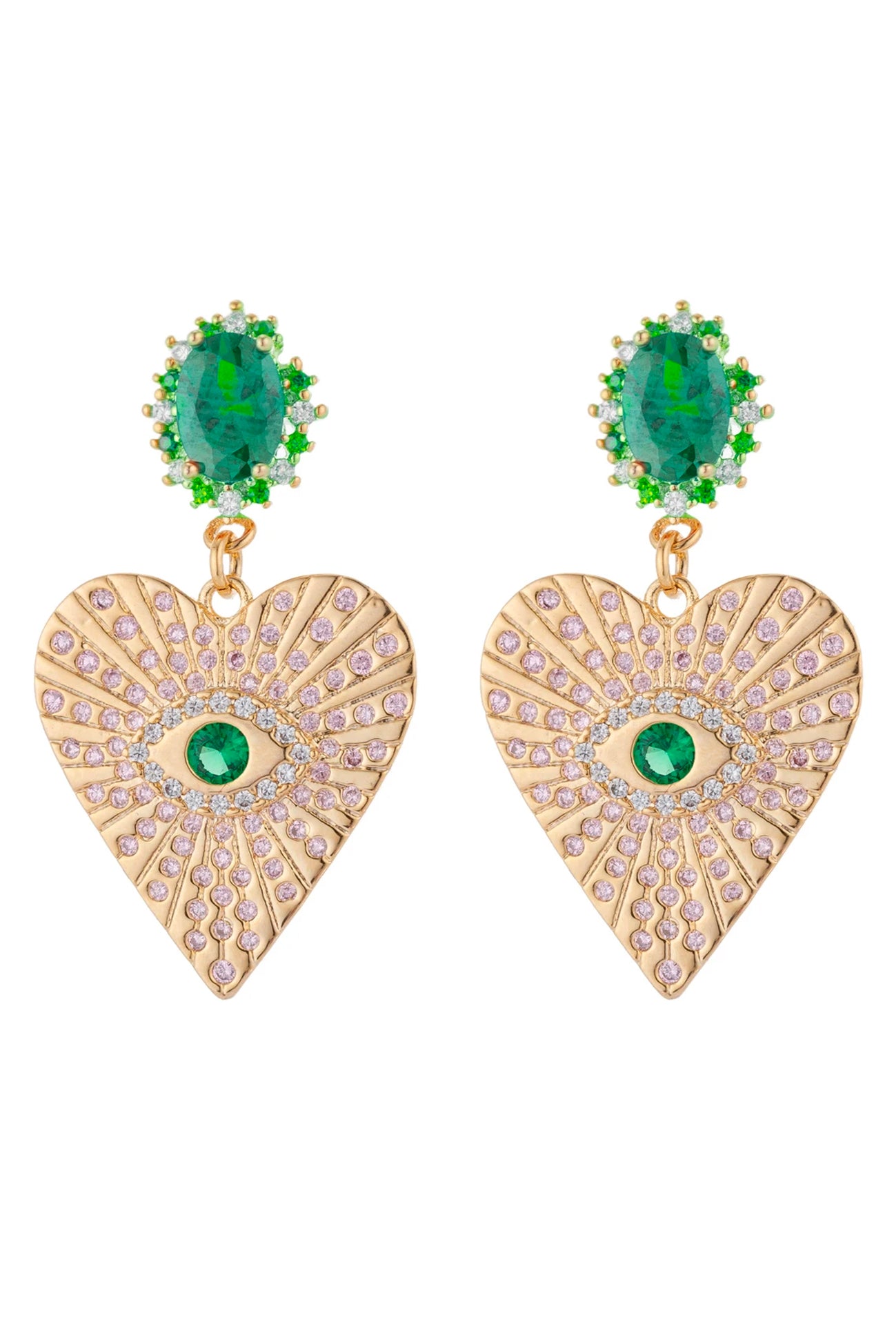 Corazón Statement Earrings - Blue