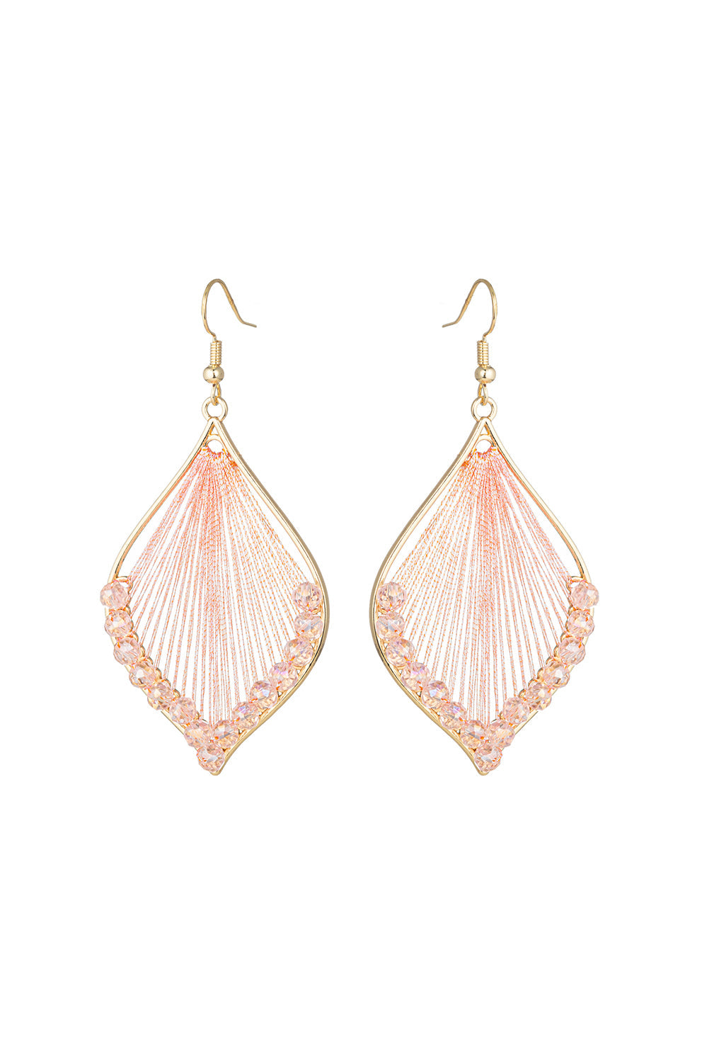 Victoria Pink Leaf Drop Earring