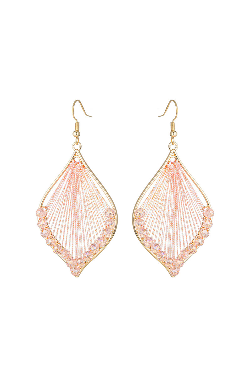 Victoria Pink Leaf Drop Earring