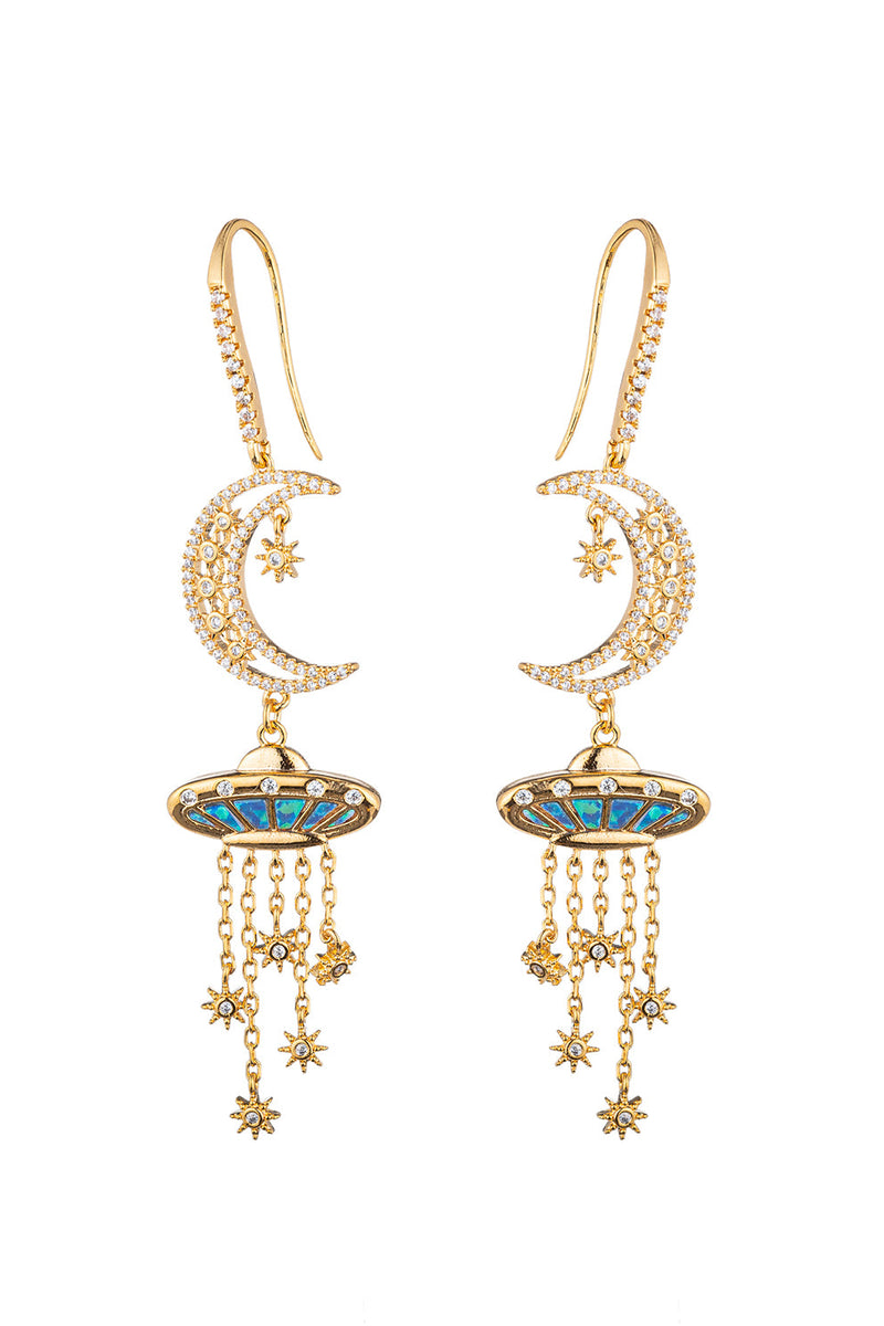 Celestial CZ Star Drop Earrings