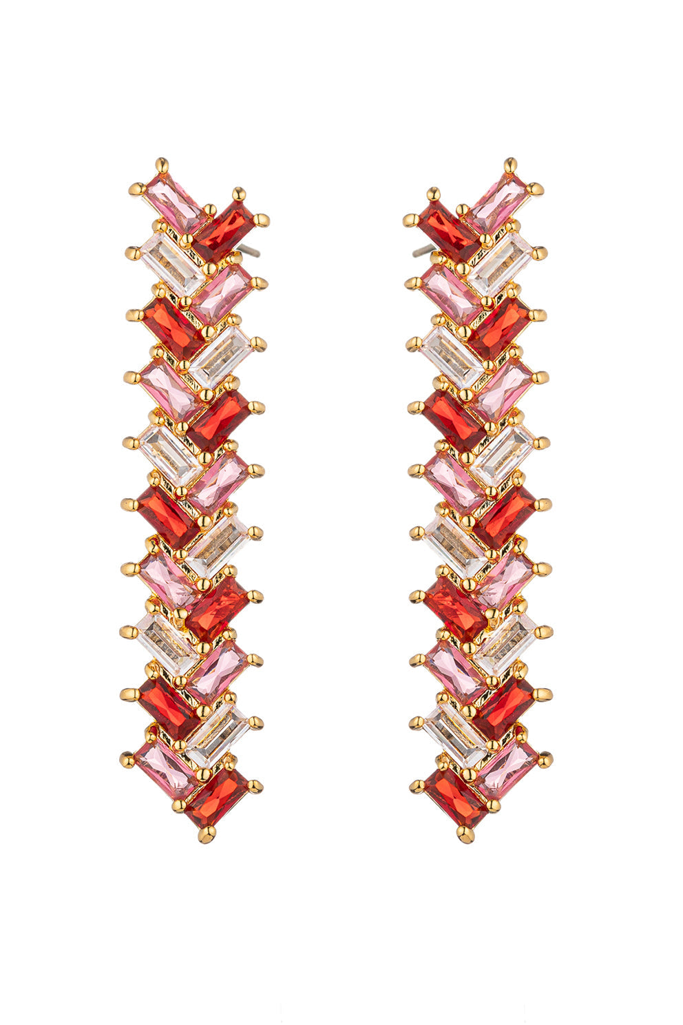Emily Purple CZ Dangle Earrings