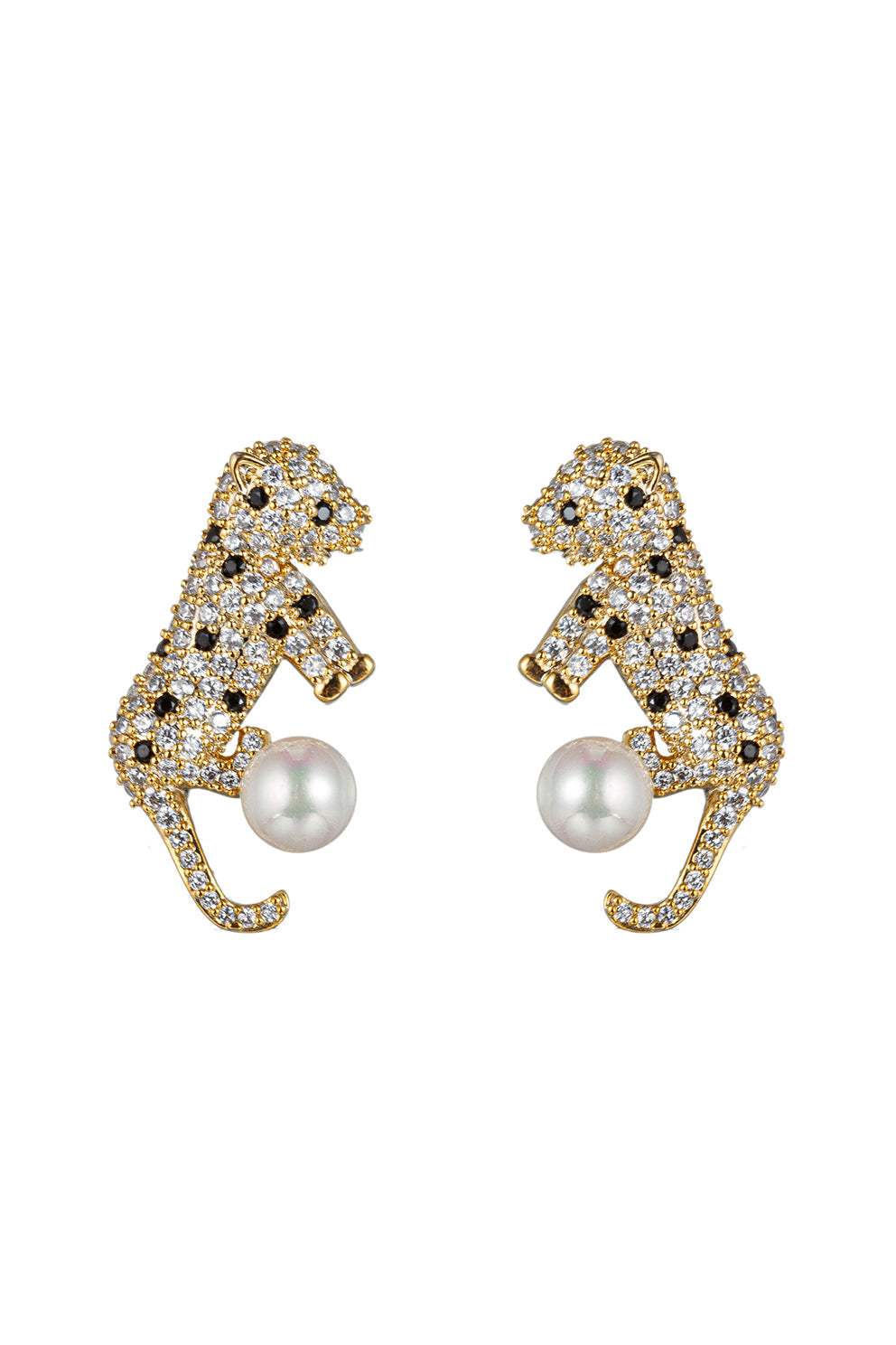 アクセサリー chigo Leopard Diamond Earring silver925 Baby Leopard CZ Stud Earrings – Eye Candy Los Angeles