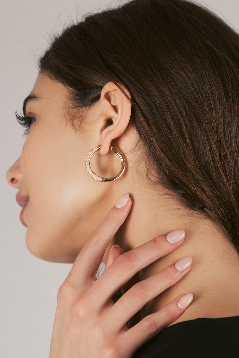 Helen CZ Loop Earrings