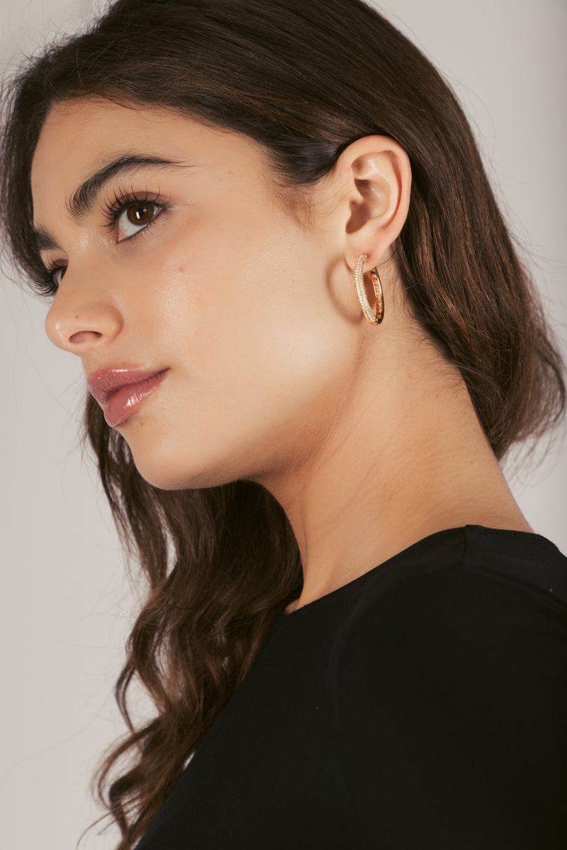 Helen CZ Loop Earrings