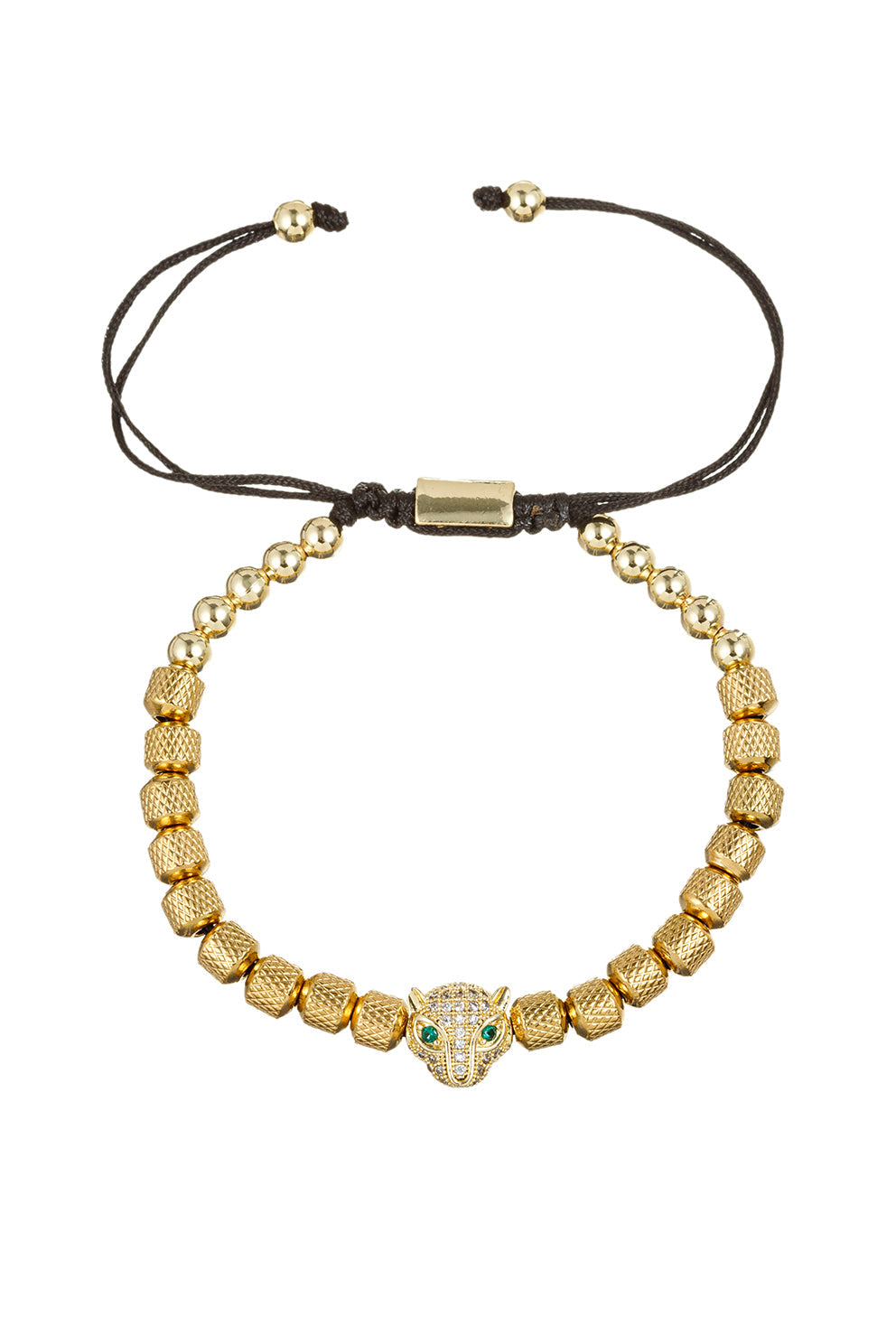 Golden Leopard CZ Adjustable Bracelet