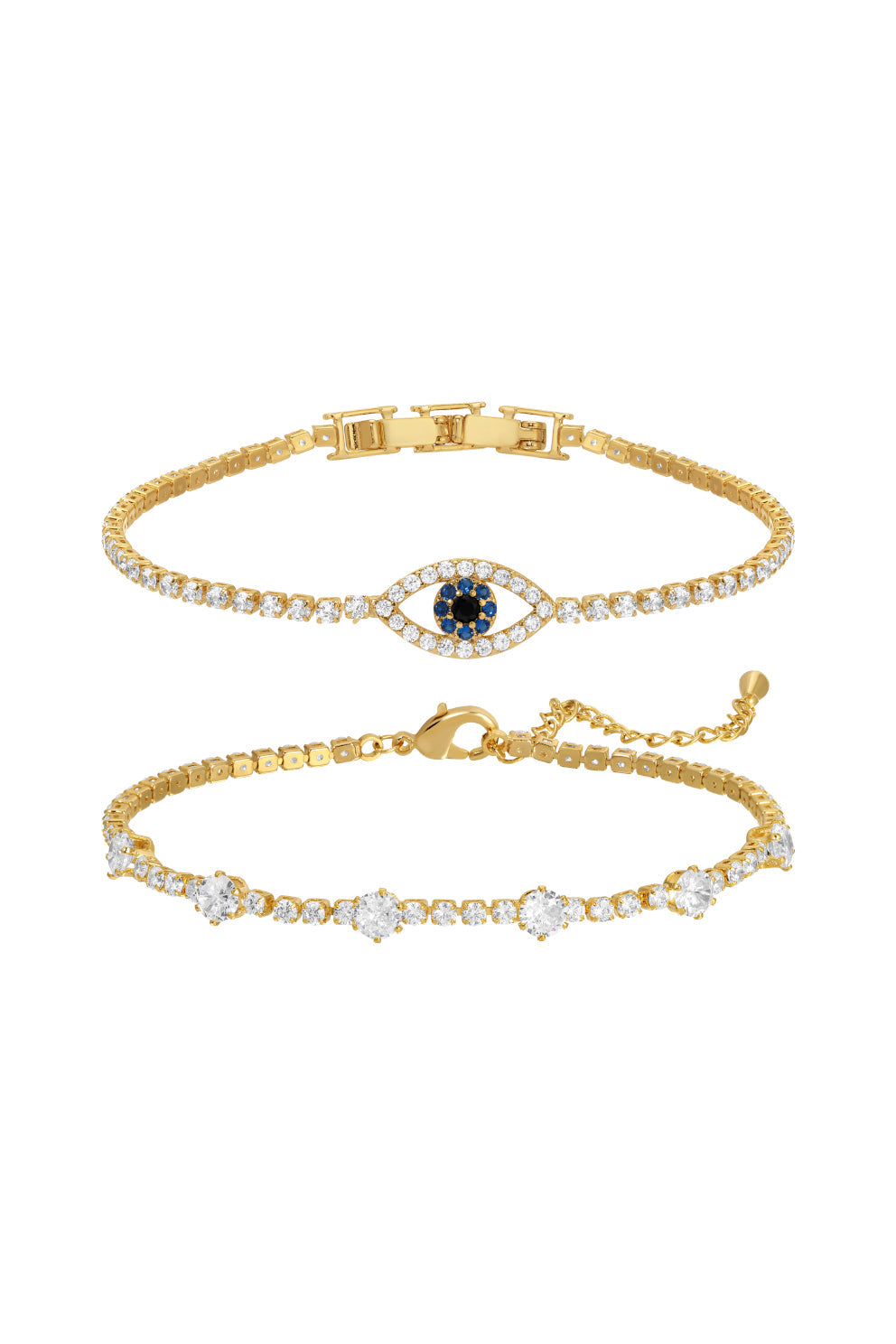Emmy 2-Piece CZ Bolo Bracelet Set