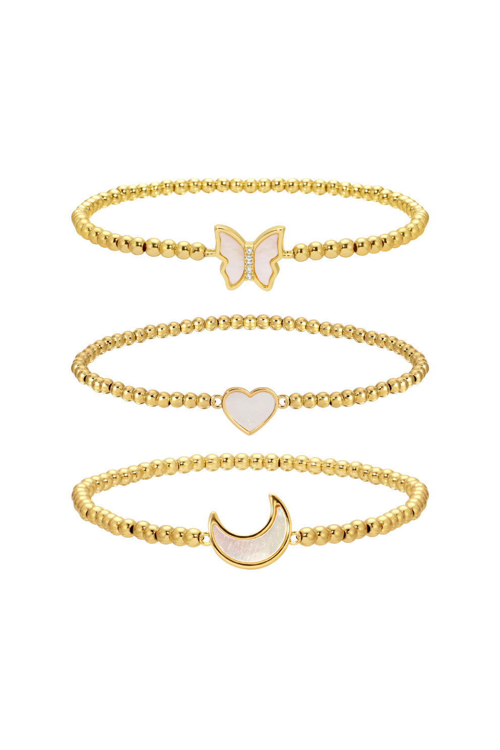 Carla 3-Piece Butterfly Bolo Bracelet Set