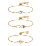 Heart, Eye & Infinity Bracelet Set