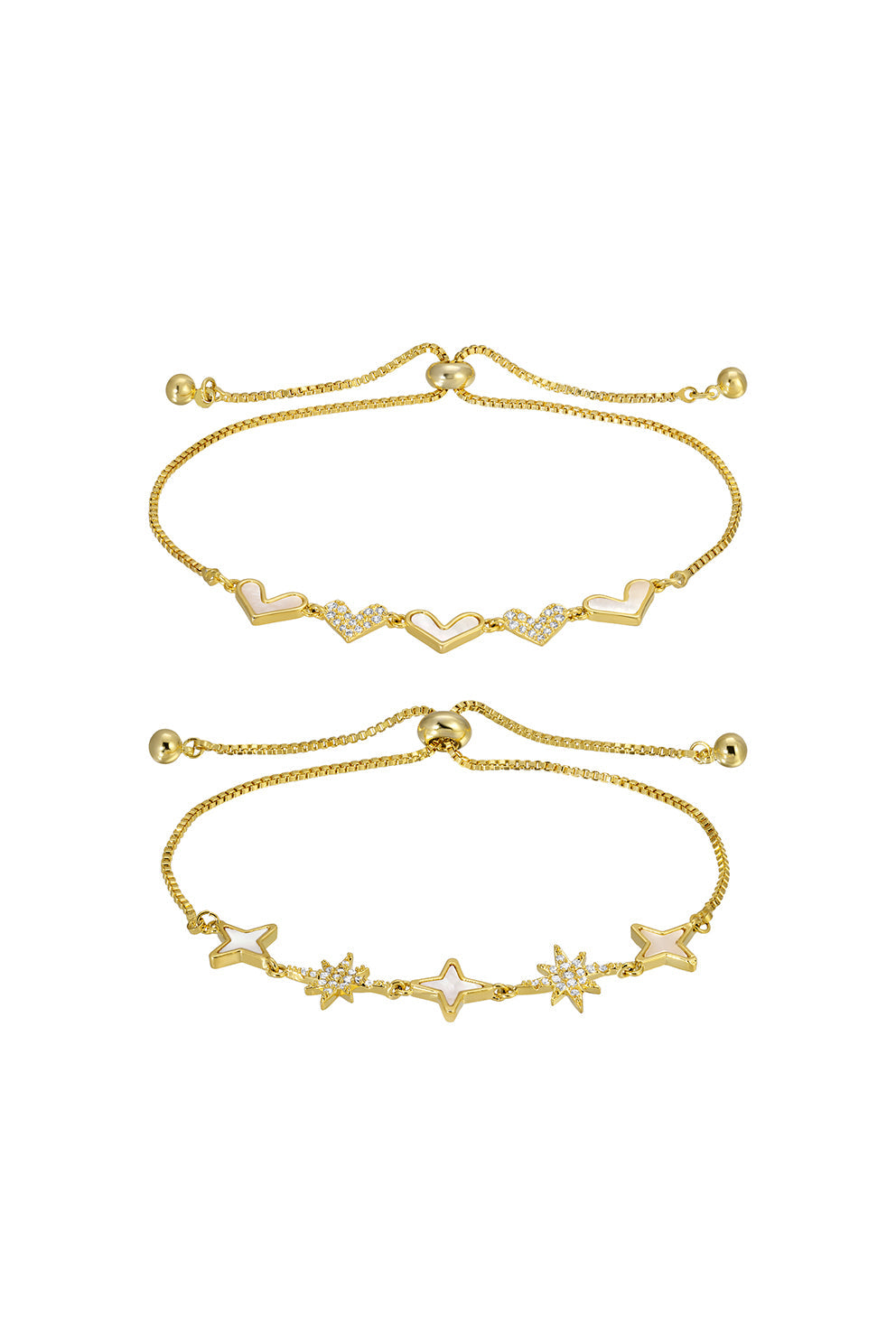 Luna Heart CZ Bracelet Set