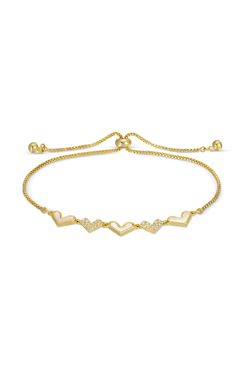 Luna Heart CZ Bracelet Set