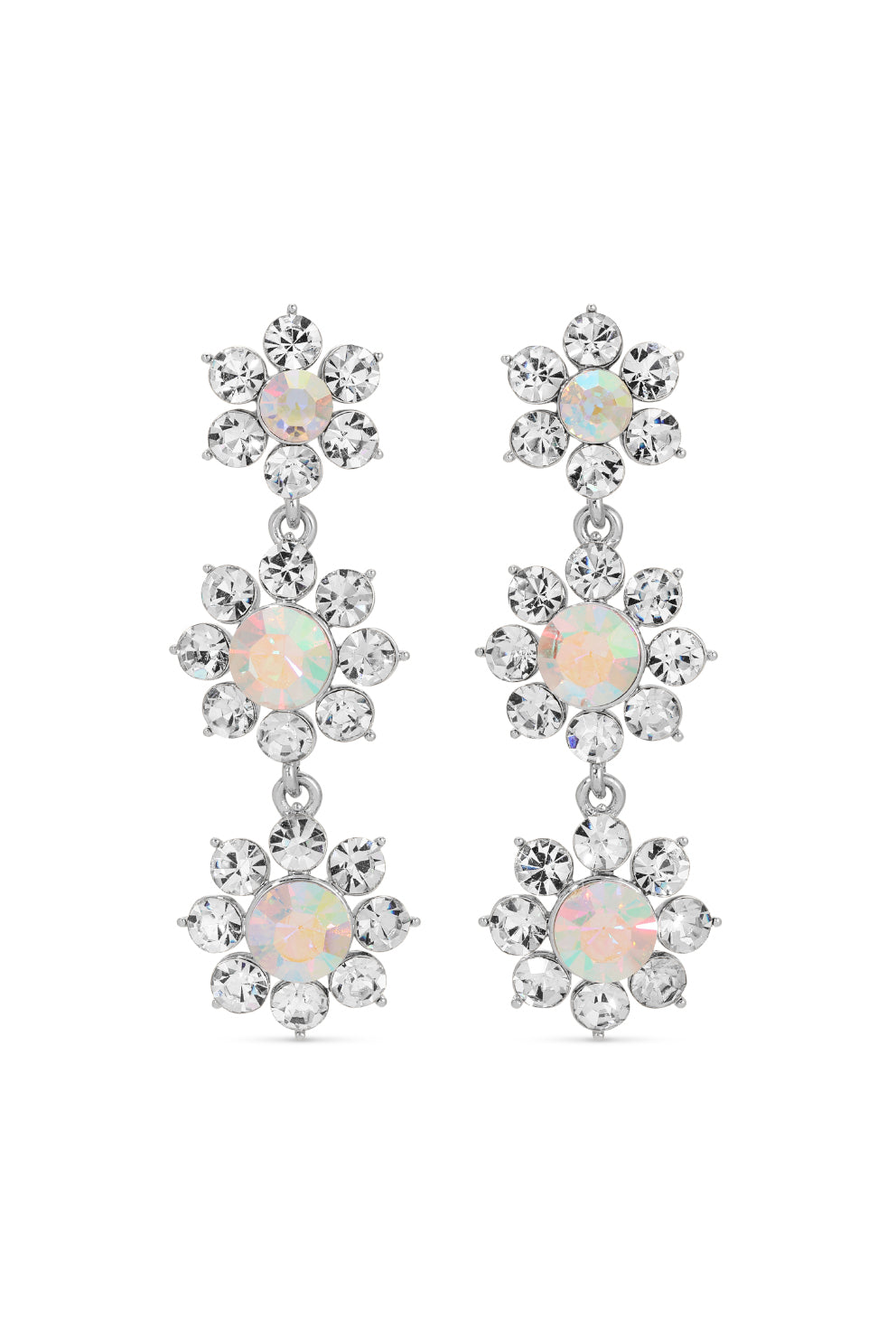 Xia Iridescent Flower Drop Earrings