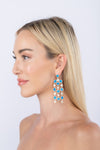 Blue Heart Dangle Earrings