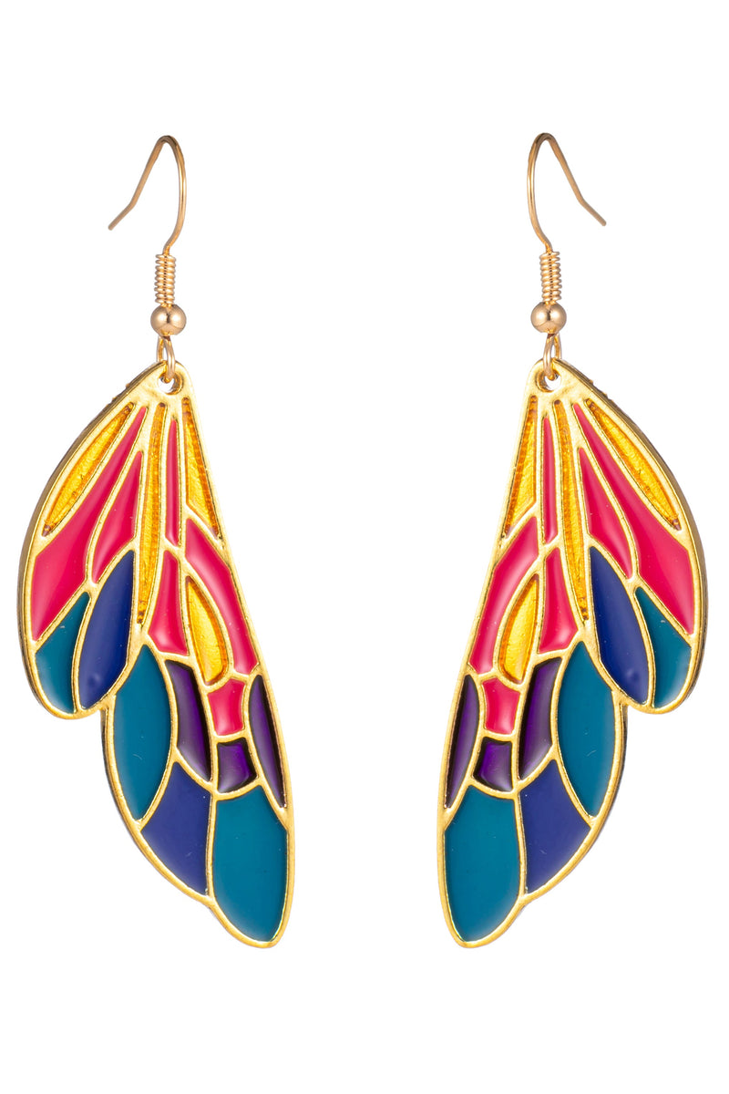 Fairy Rainbow Feather Earrings